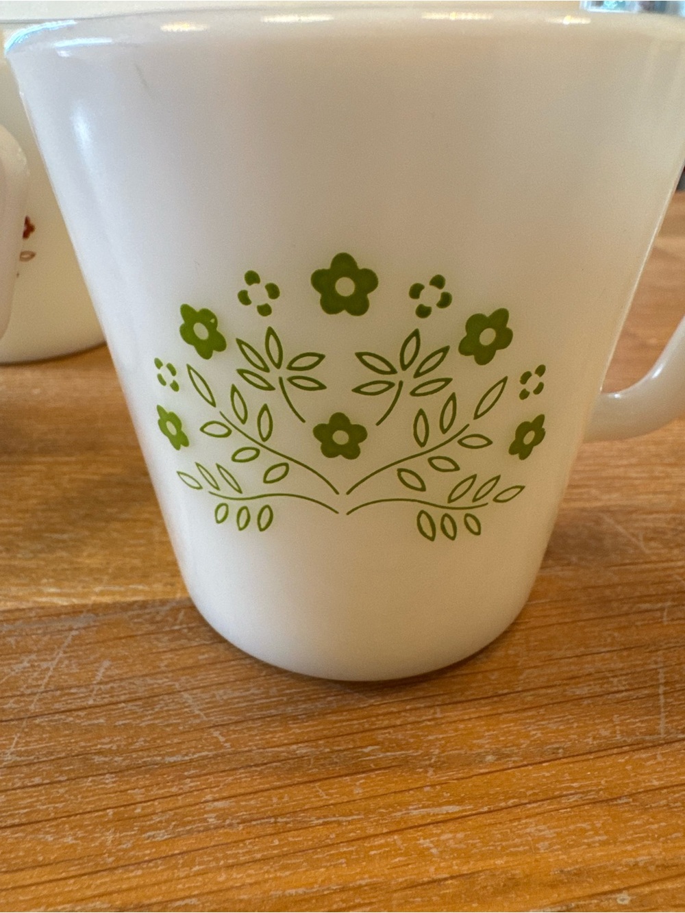 🌸 Pyrex Summer Impressions Mugs Set of 3 | Ginger Blueberry Honeydew Milk Glass - Picture 5 of 8